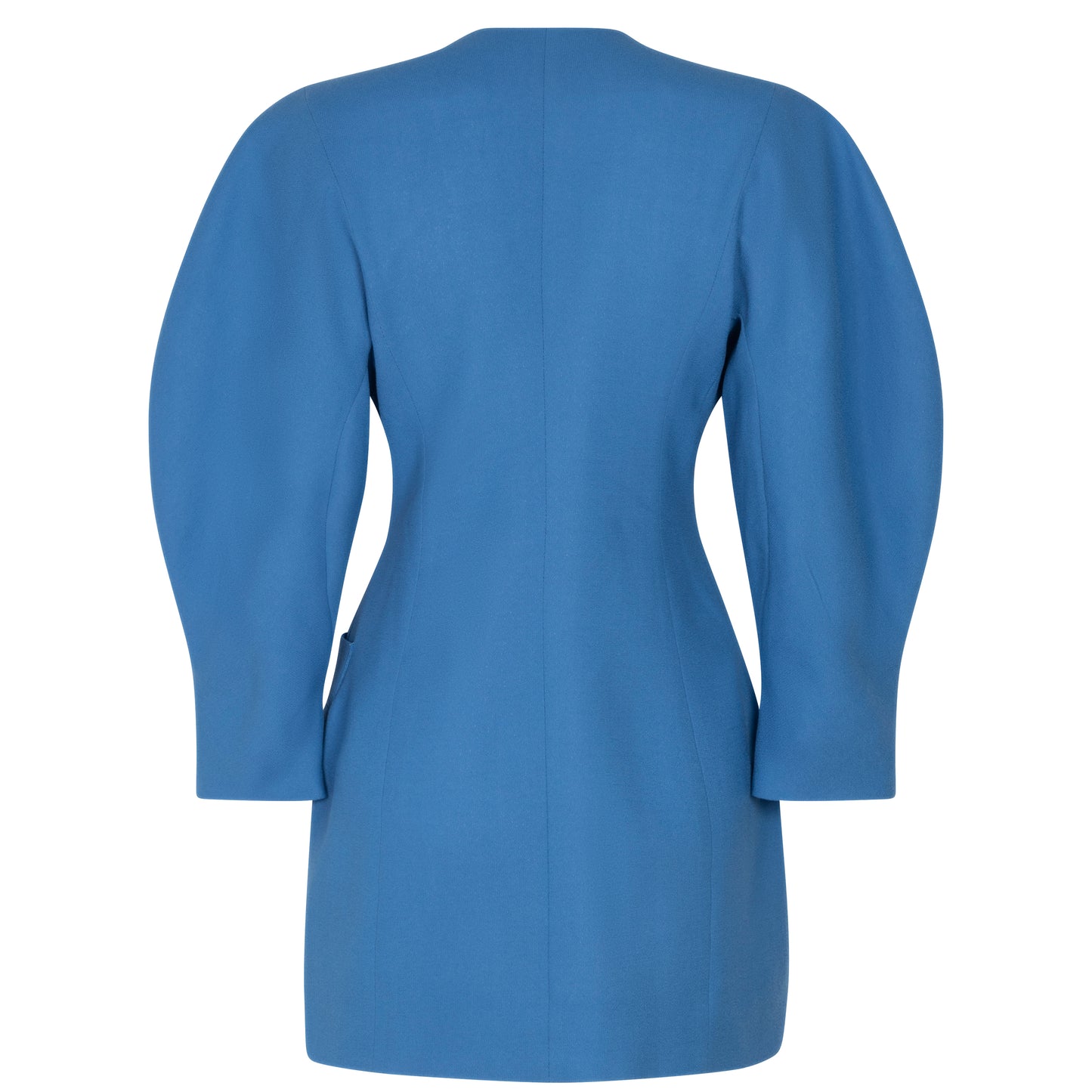 O-sleeve wool-crepe mini blazer dress