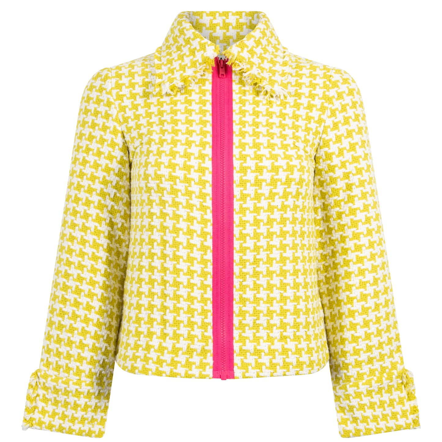 Houndstooth-bouclé jacket